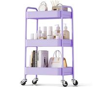 KINGRACK Carrello cucina 3 piani rotelle, viola