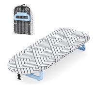 KINGRACK Piccolo asse da stiro pieghevole da tavolo con piedini antiscivolo per uso domestico, 31 x 80 cm, bianco