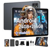KINGRID Android 15 Tablet in Offerta - 10 Pollici 24 GB RAM+ 256GB ROM(2 TB TF), Octa-Core, 5000 mAh, 8MP+5MP, Gemini AI, Widevine L1, 5G WIFI, GPS, Face ID, 3.5mm Jack Port, Tablet con Pennino