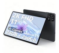 KINGRID Tablet Android 16 2K da 11 pollici, 24 GB di RAM, 256 GB di ROM, 1 TB di espansione, schermo FHD 1920 x 1200 certificato TUV, batteria 8000 mAh con Octa-Core, tablet da gioco con slot per