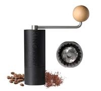 KINGrinder Macinacaffè manuale leggero P0 per moka, Aeropress, pressa francese, gocciolamento con consistenza di montaggio in acciaio inox, capacità 25 g, 5BP0001-BK