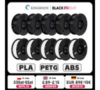 KINGROON 10KG PLA/ABS/PETG Filamento 1.75mm Nero Bianco Grigio, Commercio All'ingrosso 10 Rotoli PLA ABS PETG Plastica Per Stampante 3D