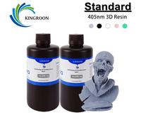 KINGROON 405nm UV Resina standard per stampante 3D Photon Mono X Materiale di stampa LCD sensibile ai raggi UV normale 1 kg 2 kg Grigio Nero Pelle