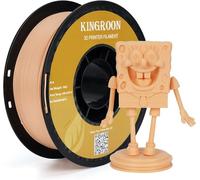 Kingroon Filamento per stampante 3D, precisione dimensionale +/- 0,02 mm, spool da 1 kg (2,2 libbre), 1,75 mm, pelle..