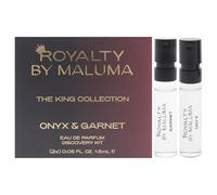 Kings by Royalty By Maluma for Men - 2 pezzi Mini Gift Set 1,5 ml Onyx EDP Spray, 1,5 ml Garnet EDP Spray