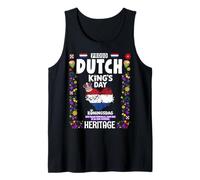 King's Day Koningsdag Tulipano Idea per donne Corona Bandiera olandese Canotta