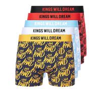 Kings Will Dream Con Etichetta Uomo 5 Pezzi Boxer Shorts Intimo In Cotone Multi