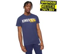 Kings Will Dream T-Shirt Graphic In Cotone Casual Per Uomo Navy Etichettata