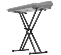 KingSaid Supporto Tastiera Doppia X per 61/76/88 Tasti - Stand Pianoforte Digitale Regolabile 49-97 cm, Struttura in Acciaio Antiscivolo, Pieghevole e Robusto, Capacità 30 kg