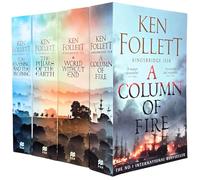 Kingsbridge Novels Collection 4 libri impostati da Ken Follett (La sera e il mattino, I pilastri della terra, Mondo senza fine, Una colonna di fuoco)