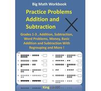 Kingschool Edit Big Math Workbook - Practice Problems Addition and S (Tascabile)