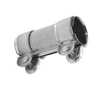 Kingsea Acciaio Manicotto Scarico,ø 45mm×125mm Raccordo Scarico,Universale Morsetto Scarico,Doppio Morsetto Di Morsetto