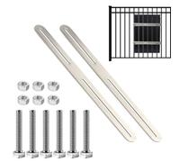 Kingsea Set di 2 pezzi di montaggio per cassetta postale Fence 2,4 × 28 cm in acciaio inox Fence Mounting Set per porta e fence, Silvery