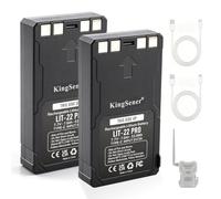 KingSener Confezione da 2 batterie LIT-22 Pro per fotocamera da trail | Batterie ricaricabili da 53,9 Wh, 7,7 V, USB di tipo C, ricambio per batteria al litio, 2 cavi USB di tipo C