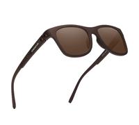 KINGSEVEN Occhiali da sole polarizzati alla moda per uomini e donne, protezione UV400, ultra leggeri, per ciclismo, guida, pesca 745-C3, C3-marrone, L