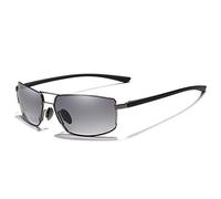 KINGSEVEN Occhiali da Sole Polarizzati Retrò Alla Moda da Uomo Aste con Memoria Ultraleggera 7128 (Grigio)