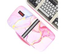 Kingshion Custodia rigida da viaggio 75% compatibile con Keychron K2, Melgeek, Logitech Pop Keys, mini tastiera meccanica meccanica, mini tastiera wireless con 84 tasti, rosa