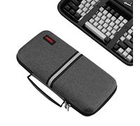 Kingshion Custodia rigida per tastiera 75%, custodia rigida da viaggio per tastiera portatile a 84 tasti, compatibile con Keychron K2, Logitech POP, grigio scuro