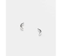 Kingsley Ryan - Orecchini a bottone a mezza luna argentati-Argento No Size