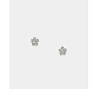 Kingsley Ryan - Orecchini a bottone in argento sterling con design a margherita con cristalli No Size