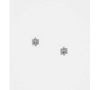 Kingsley Ryan - Orecchini a bottone in argento sterling con design natalizio a forma di fiocco di neve No Size