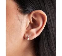 Kingsley Ryan - Orecchini a bottone in argento sterling con perla pendente No Size