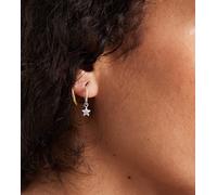 Kingsley Ryan - Orecchini a cerchio in argento sterling con charm a forma di stella e luna No Size