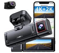 Kingslim D4PRO Dash Cam anteriore e posteriore - 4K + 2K Dual Car Dashcam con WiFi GPS Dash Camera, registrazione interna opzionale, controllo vocale, tipo C, supporto 256 GB max