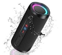 KingSom Cassa Bluetooth Portatile, Altoparlante Portatile Bluetooth 5.3 con Luce LED,Bassi Potenziati,Impermeabile Speaker Bluetooth Potente,Fino a 30h di Autonomia,Accoppiamento TWS per Esterno Festa