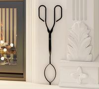 Kingson Pinze per camino, lunghezza 43 cm, con manico grande, design rivettato, braciere, barbecue, barbecue, carbone e legna