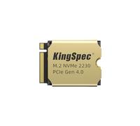 KingSpec 512GB NVMe Gen4x4 M.2 2230 SSD con dissipatore in rame, velocità di lettura fino a 5000MB/s, 3D NAND Flash-Unità disco allo stato solido PCIe interna per Steam Deck/ASUS ROG Ally/Surface Pro