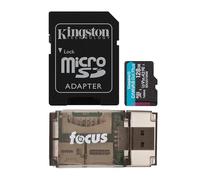 Kingston 128GB MicroSDXC Canvas Go Plus Memory Card Bundle with High Speed Card Reader (2 Items)