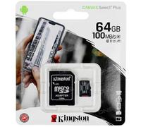 Kingston 16GB/32GB/64GB/128GB Micro SD Card Con Adattatore Canvas Select Plus-UK
