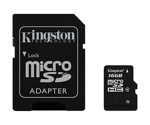 Kingston 16GB microSDHC Class 4 + SD adaptér
