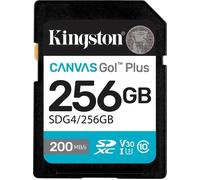 Kingston 256GB SDXC Canvas Go Plus Gen4 200MB/s C10 UHS-I U3 V30 Mod. SDG4/256GB
