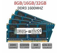 Kingston 32GB 16GB 8GB DDR3 1600MHz 1333MHz PC3 SODIMM Laptop Memoria RAM LOT IT