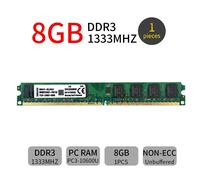 Kingston 8GB DDR3 1333MHz Memoria Desktop PC3-10600U CL9 KVR1333D3N9/8G RAM IT