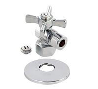 Kingston Brass CC43101ZXK Millennium - Valvola di arresto angolare, cromata lucida