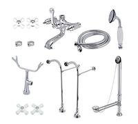 Kingston Brass CCK5171PX - Rubinetto per vasca da bagno autoportante, stile vintage, cromato lucido