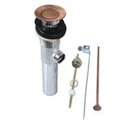 Kingston Brass KB100AC Trimscape - Scarico pop-up in ottone con troppopieno, calibro 22, rame antico