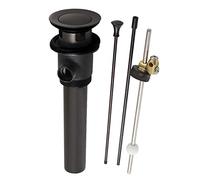 Kingston Brass KBT2125 - Scarico in ottone con troppopieno e asta pop-up extra lunga, calibro 22, bronzo lucidato ad olio