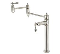 Kingston Brass KS3706AL Riempitrice per vaso per montaggio su piattaforma di restauro, nichel lucido