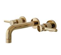 Kingston Brass KS8122DL Wall Mount Bathroom Faucet, Polished Brass