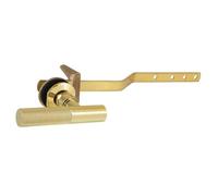 Kingston Brass KTKNL2 - Leva per serbatoio WC con maniglia zigrinata, in ottone lucido
