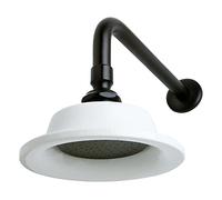 Kingston Brass P60ORBCK - Soffione doccia vittoriano a forma di girasole con braccio doccia da 30,5 cm, bronzo lucidato a olio