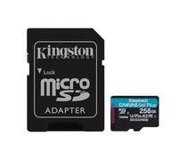 Kingston Canvas Go! Plus microSD Scheda di memoria Classe 10, UHS-I 256GB microSDXC 170R A2 U3 V30 Card + adattatore