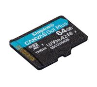 Kingston Canvas Go! Plus microSD Scheda di memoria Classe 10, UHS-I 64GB microSDXC 170R A2 U3 V30 Confezione singola senza adattatore