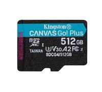 Kingston Canvas Go Plus microSDXC Scheda Di Memoria Gen4 200MB/s A2 U3 V30 512GB Confezione Singola Senza Adattatore-SDCG4/512GBSP