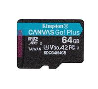 Kingston Canvas Go Plus microSDXC Scheda Di Memoria Gen4 200MB/s A2 U3 V30 64GB Confezione Singola Senza Adattatore-SDCG4/64GBSP