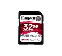 Kingston Canvas React Plus 32GB SDHC Speicherkarte UHS-II 300R/260W U3 V90 for F